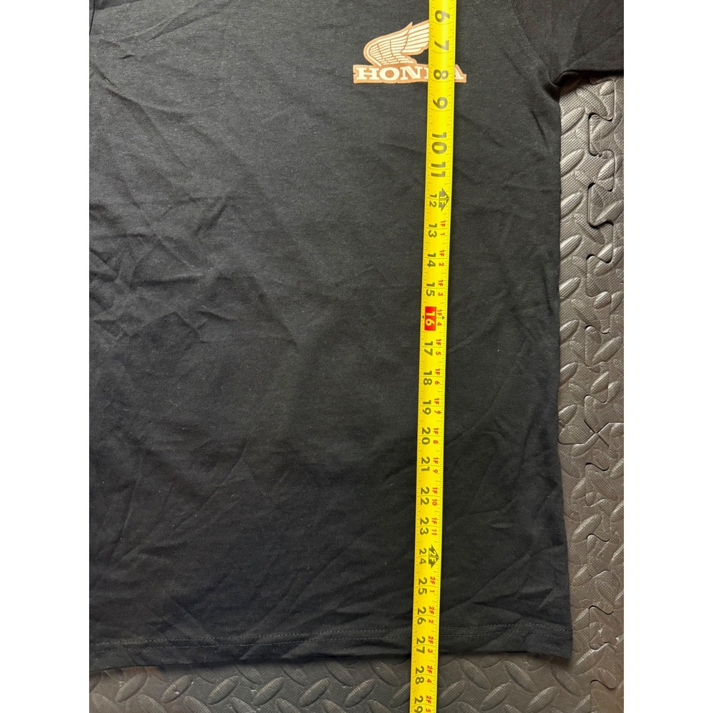 JT Racing Honda HRC Racing Team T-Shirt Black Graphic Camo Checkered Mens Small - Picture 6 of 8